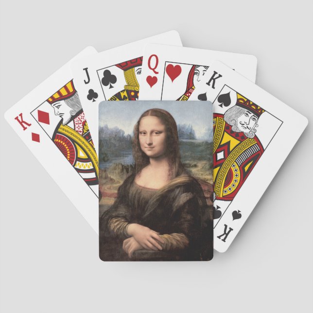 Mona Lisa Portrait Painting Playing Cards (Back)
