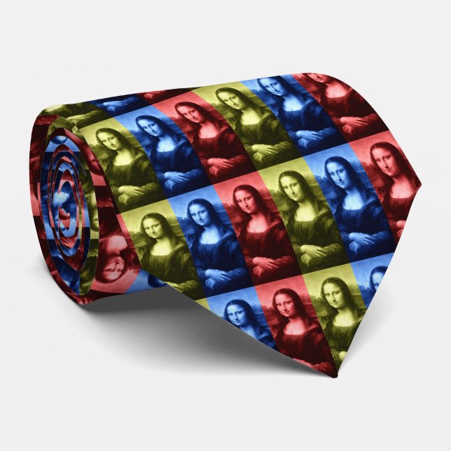 Mona Lisa Primary Colors Tie (Rolled)