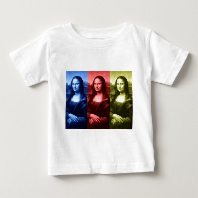 Mona Lisa Primary Colours Baby T-Shirt (Front)