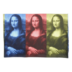 Mona Lisa Primary Colours Pillowcase