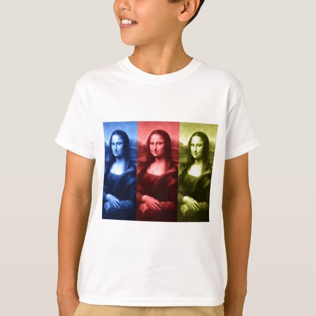 Mona Lisa Primary Colours T-Shirt (Front)