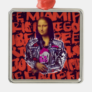 Mona Lisa Punk Art Metal Tree Decoration