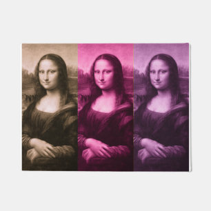 Mona Lisa Purple Pink Chocolate Doormat