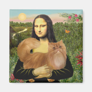 Mona Lisa - Red Persian cat Magnet