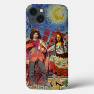 Mona Lisa Romantic Funny Colourful Artwork iPhone 13 Case