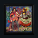 Mona Lisa Romantic Funny Colourful Artwork Gift Box<br><div class="desc">This wonderful invitation takes elements from the Mona Lisa and Van Gogh's Starry night to make an exceptionally unique and whimsical wedding theme stationary for an invitation, thank you, table number, and more! The Mona Lisa - This image features the Mona Lisa with her man, dancing in whimsical boho fashion...</div>