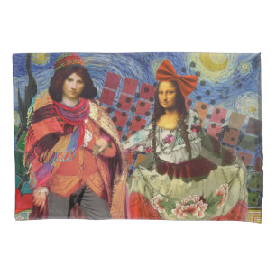 Mona Lisa Romantic Funny Colourful Artwork Pillowcase