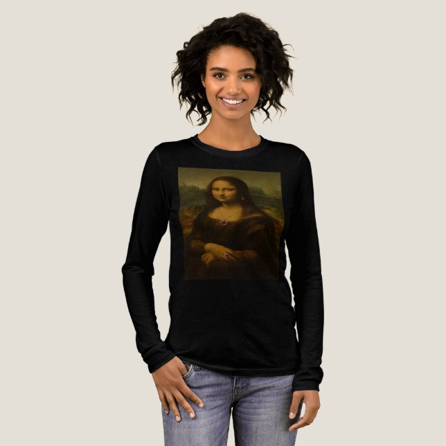 Mona Lisa Ruby Heart  Tri-Blend Shirt (Full Front)