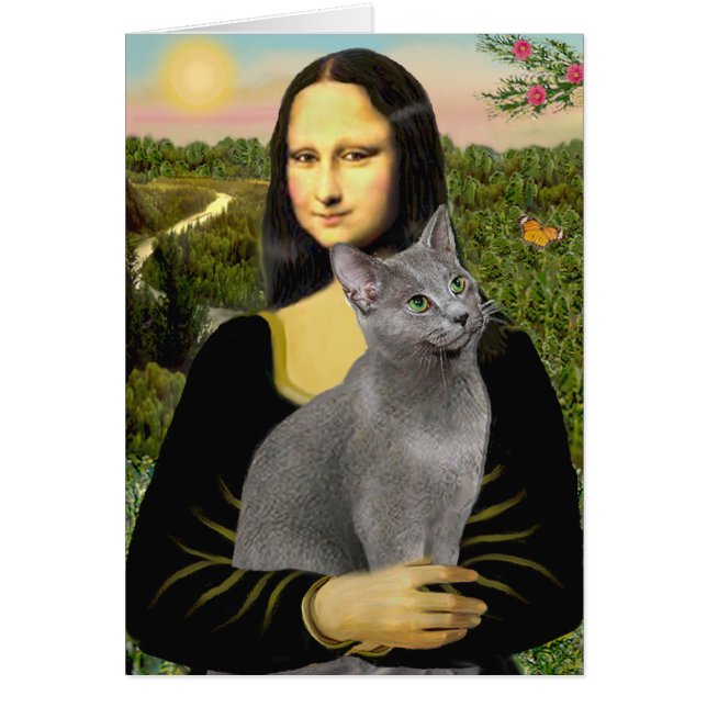 Mona Lisa - Russian Blue cat (Front)