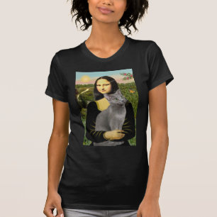 Mona Lisa - Russian Blue cat T-Shirt