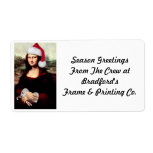 Mona Lisa Santa Hat Christmas