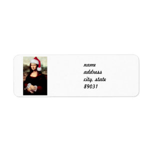 Mona Lisa Santa Hat Christmas