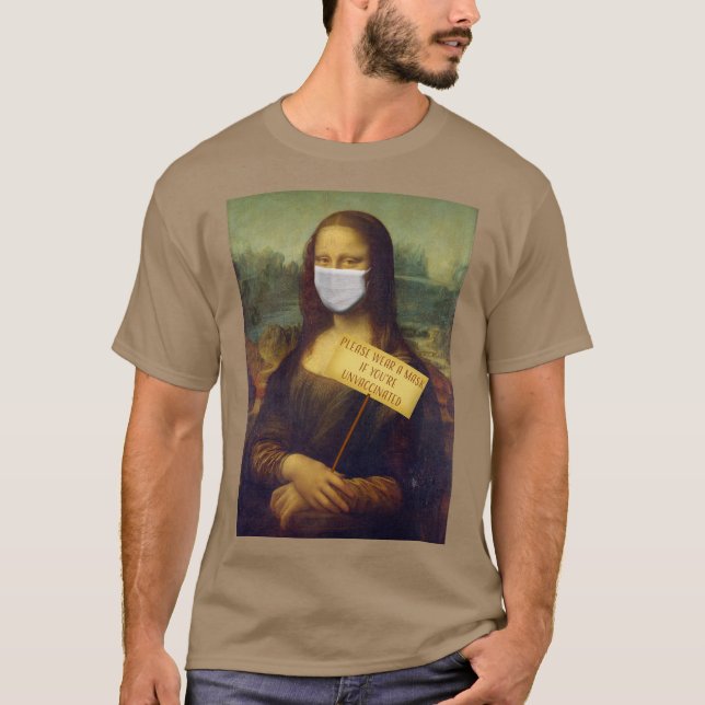Mona Lisa Says Please Wear a Mask T-Shirt (Front)