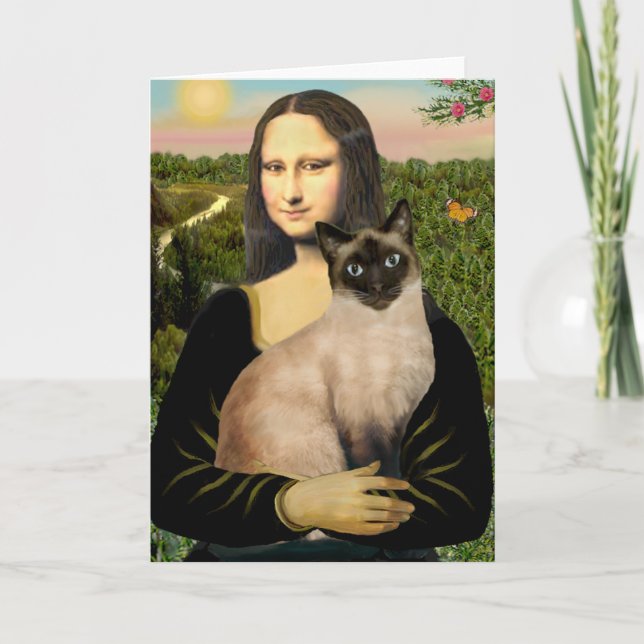 Mona Lisa - Seal Point Siamese cat Card (Front)