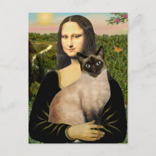 Mona Lisa - Seal Point Siamese cat Postcard