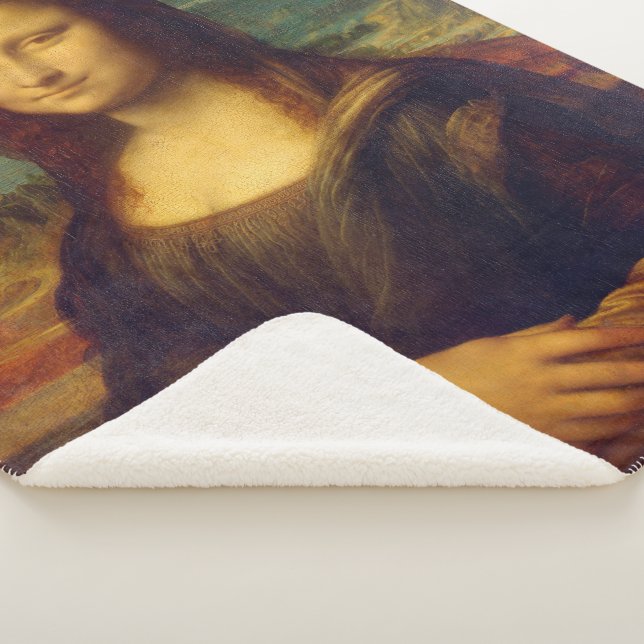 Mona Lisa Sherpa Blanket (3/4)