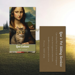 Mona Lisa& tabby  cat Business Card