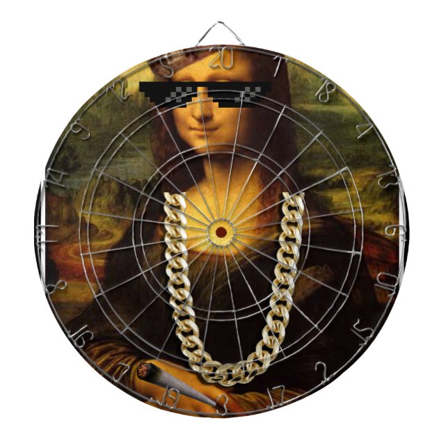 Mona Lisa Thug Life Art Life Dartboard (Front)