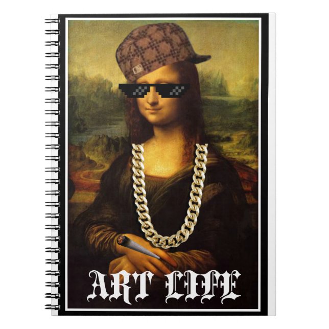 Mona Lisa Thug Life Art Life Spiral Notebook (Front)