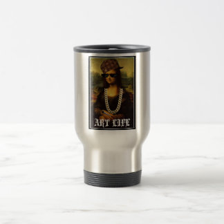 Mona Lisa Thug Life Art Life Travel Mug