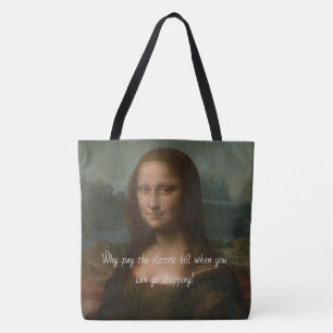 mona lisa tote bag