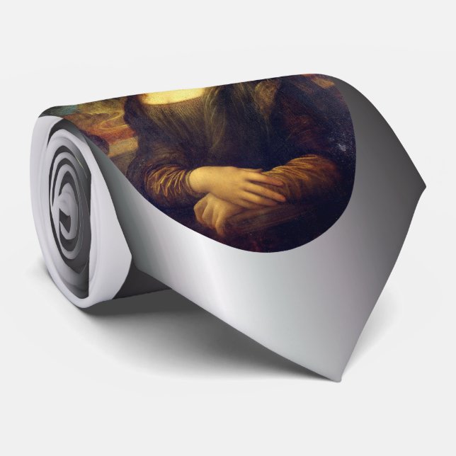 Mona Lisa Via Corona Virus Tie (Rolled)