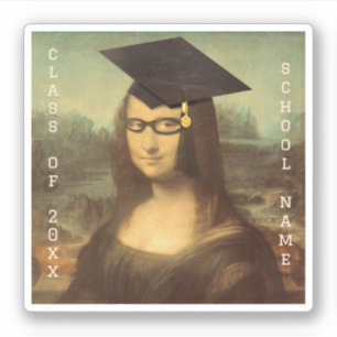 Mona Lisa w Glasses Graduation