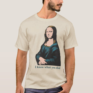 Mona Lisa Warhol Style Smug Humourous Comic Book T-Shirt