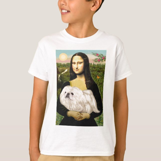 Mona Lisa - White Pekingese (#4) T-Shirt (Front)