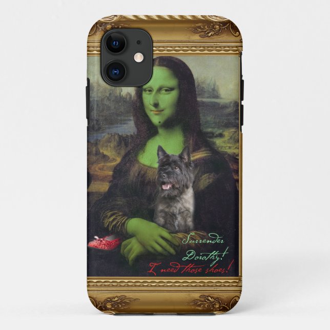 Mona Lisa wicked witch phone case (Back)