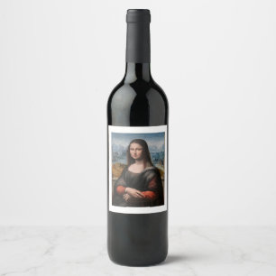 Mona Lisa wine or champagne labels