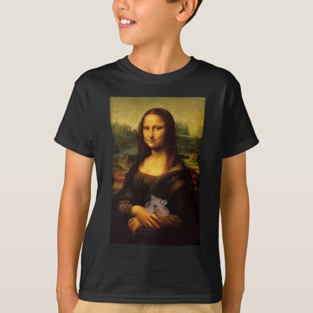 Mona Lisa With Hamster T-Shirt (Front)