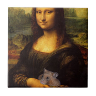 Mona Lisa With Hamster Tile