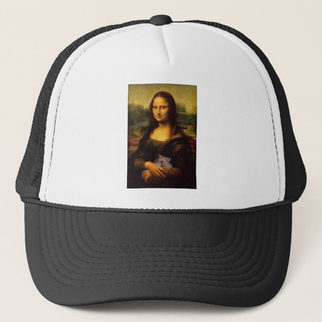Mona Lisa With Hamster Trucker Hat (Front)