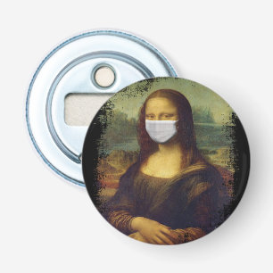 Mona Lisa With Mask Bottle Opener