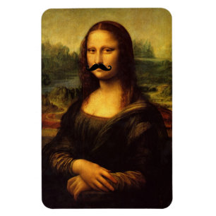 Mona Lisa With Moustache Magnet