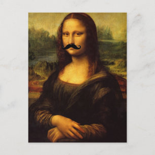 Mona Lisa With Moustache Postcard