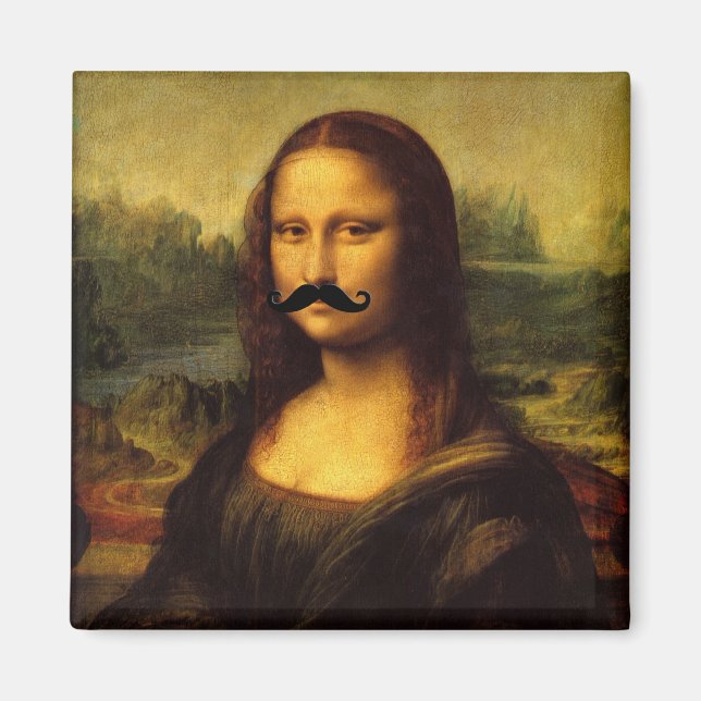 Mona Lisa With Mustache Magnet (Front)