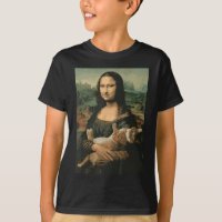 Mona Lisa With Orange Cat Funny Art Painting