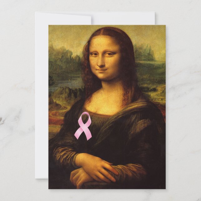Mona Lisa With Pink Ribbon (Front)