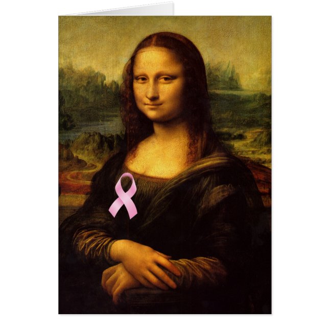 Mona Lisa With Pink Ribbon (Front)