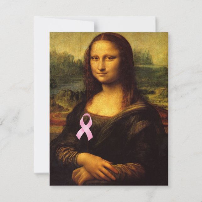 Mona Lisa With Pink Ribbon (Front)