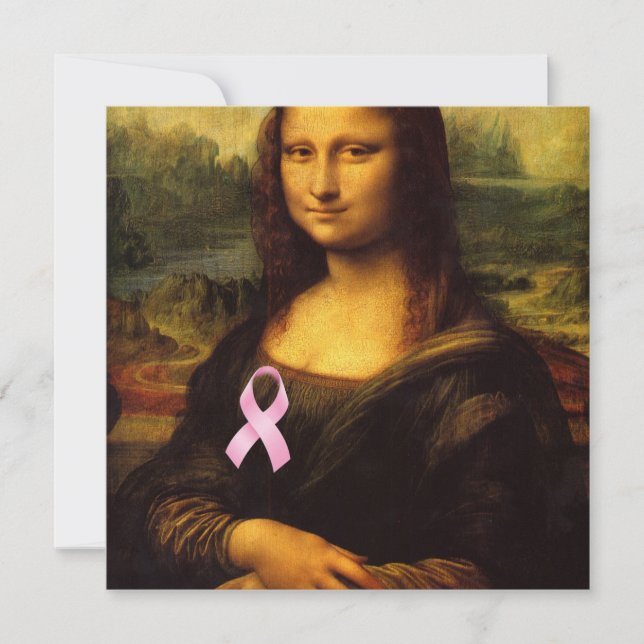 Mona Lisa With Pink Ribbon (Front)