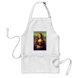 Mona Lisa With Puzzle Ribbon Standard Apron