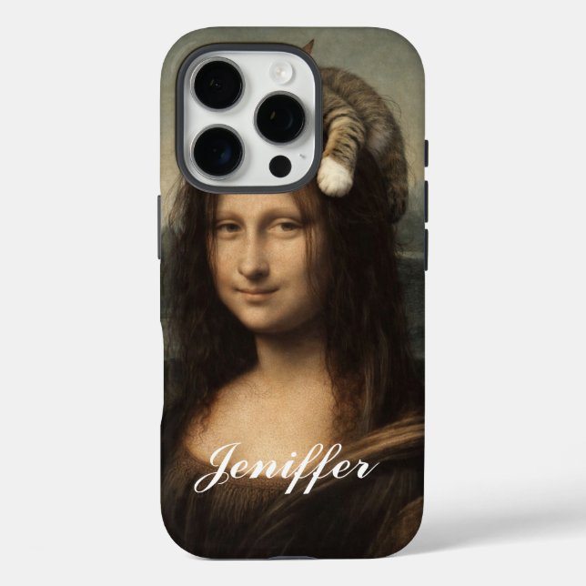 Mona Lisa With Sleeping Cat                        Case-Mate iPhone Case (Back)