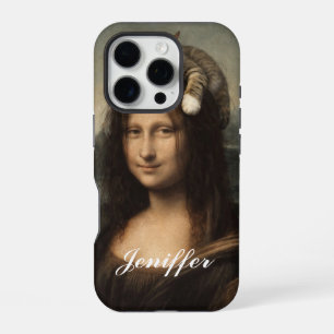 Mona Lisa With Sleeping Cat iPhone 16 Pro Case
