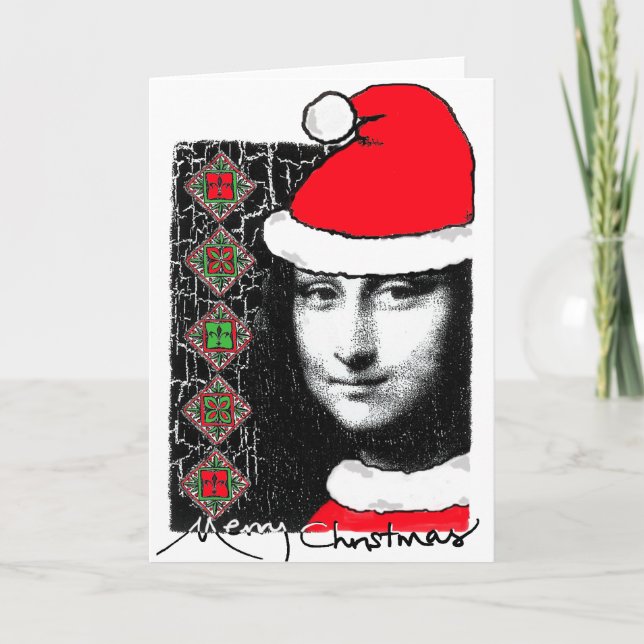 Mona Lisa Xmas-Greeting Card (Front)