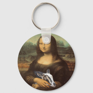 Mona Lisa's Secret Goat Passion Key Ring