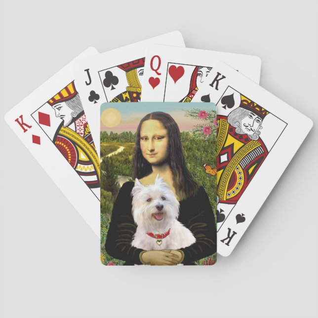 Mona Lisa's West Highland Terrier Playing Cards (Back)