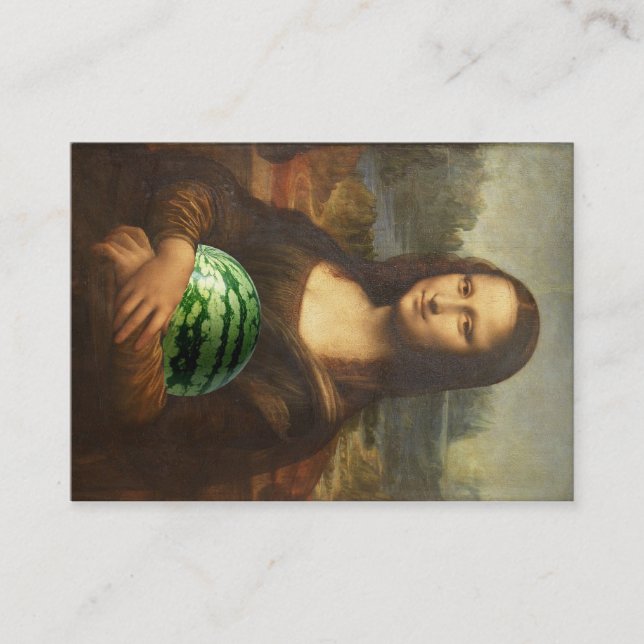 Mona 'Melona' Lisa Loves Sweet Watermelons Business Card (Front)